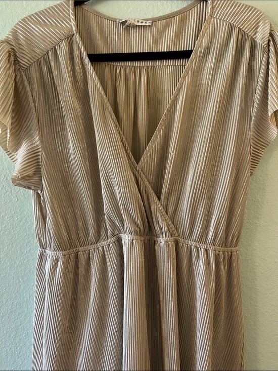 Baltic Born Dresses & Skirts - Baltic Born Athena Ribbed Maxi Dress — Shimmery Champagne